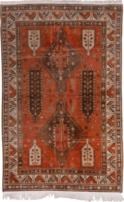 Vintage Caucasian Area Rug (4' x 7')